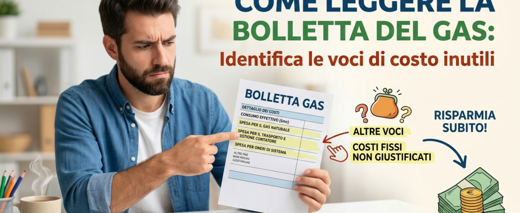 Come leggere la bolletta del gas: Identifica le voci di costo inutili