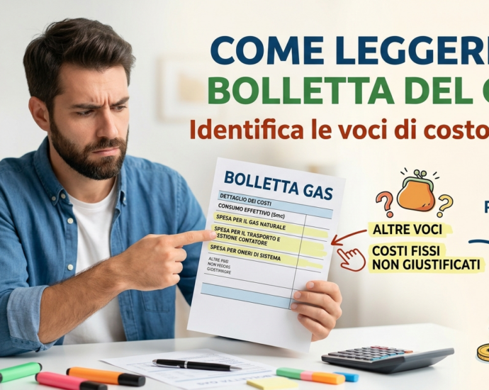 Come leggere la bolletta del gas: Identifica le voci di costo inutili