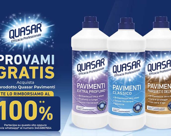 Provami gratis Quasar pavimenti: 100% rimborsato fino a 3,19€
